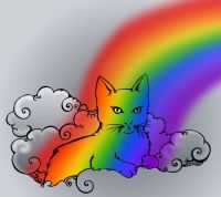 Rainbow Cloud Cat